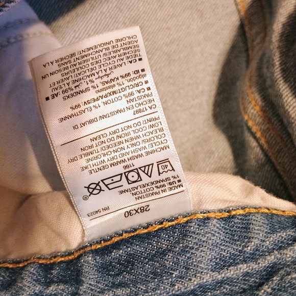 Lot Of‎ 2 Old Navy Jeans Mens 28x30 Black Skinny And Blue Skinny Built In Flex - Picture 8 of 9